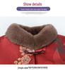 Stylish Velvet-Lined Winter Tang Suit Jacket for Elderly Women – Warm Cotton Cold-Protection Fashion