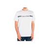 Calvin Klein Camiseta de Manga Corta con Letra Estampada para Hombre Tops Blanco 40IC861-540