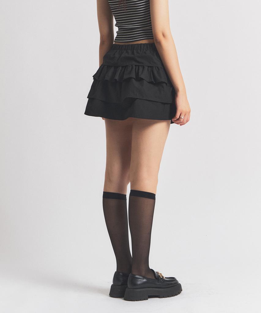 Nil Rise Cancan Flared Skirt Black