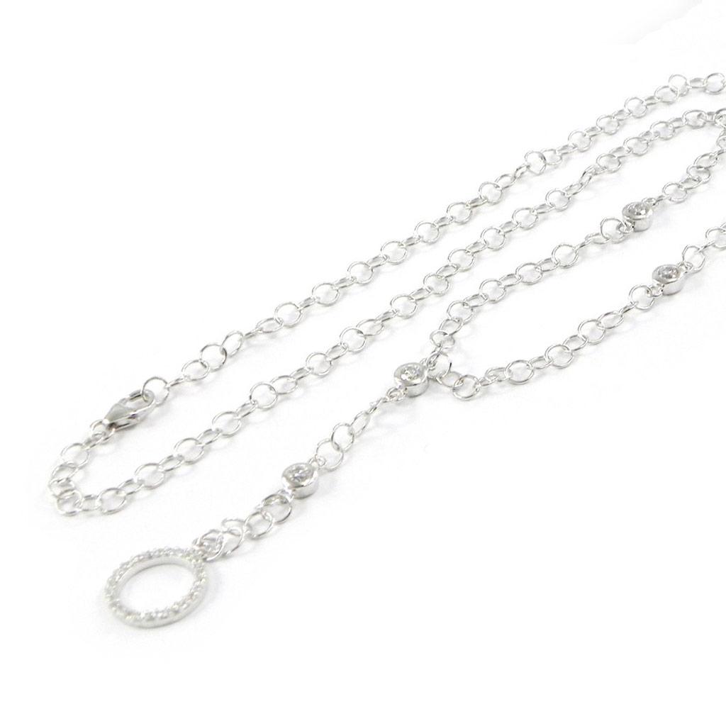 Les Trésors De Lily [H7350] - Silberkette 'Göttin' silberweiß (rhodiniert) - 60x13 mm