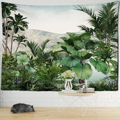 Tapisserie murale à suspendre avec motif de palmier Ethorn - Paysage tropical bohème - Imprimé hippie - Décoration psychédélique pour salon ou maison
