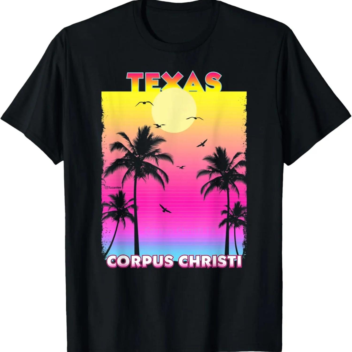 Corpus Christi Texas TX summer vintage Sunset T-Shirt S