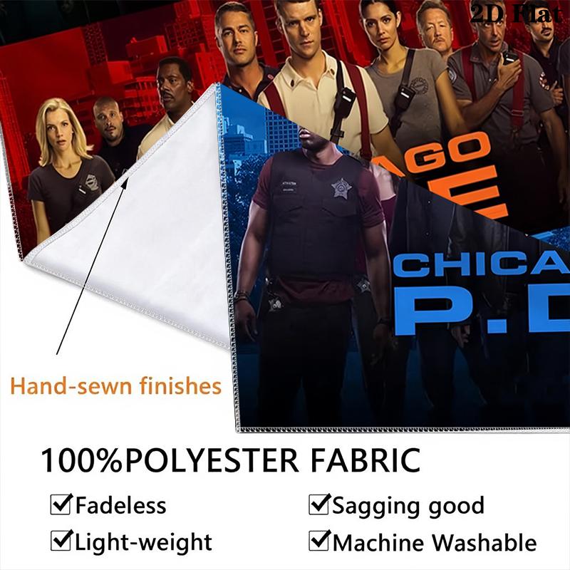 Chicago Fire Wall Tapestry Aesthetic Wall Hanging Printed Fabric Blanket Decorative Tapestries for Bedroom Living Room Home Decor