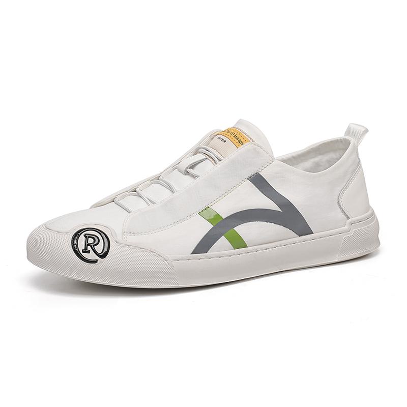 

Высококачественные мужские повседневные кожаные туфли, удобные и дышащие, деловые, простые, белые, прогулочные туфли, легкие, спортивные туфли, новые 44 белый