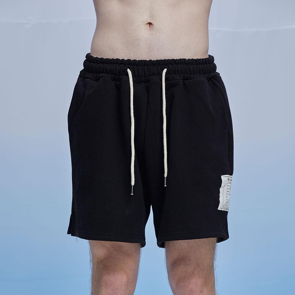 BALANT Classic Label Heavy Terry Shorts - Black