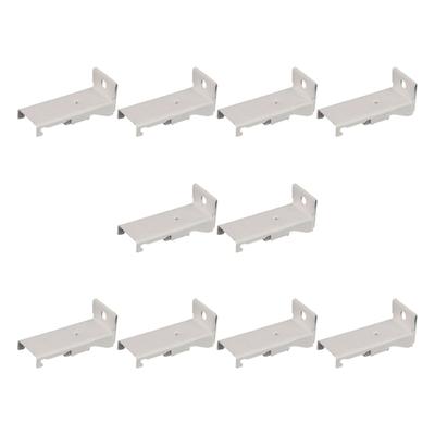 10Pcs Side Mount Brackets For Curtain Track Heavy Duty Metal Wall Mounting Hardware Easy Installation Universals Fit