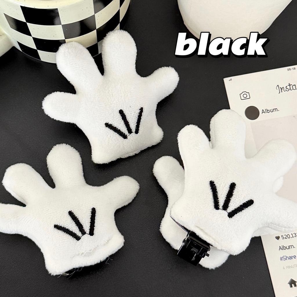 1 Stück niedlicher Plüsch kleiner Handschuh Greifclip, dreidimensionale Puppen-Haarnadel, Handflächen-Haarnadel, kreative Haarnadel, Mädchen vielseitige Pony-Klammer