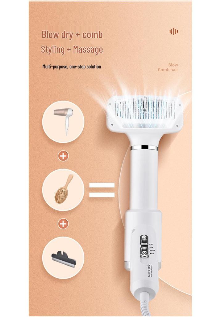 2-in-1 Pet Hair Dryer Comb: Deshedding and Grooming Blower for Dogs and Cats
