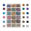 PH PandaHall Set of About 900 Mixed Acrylic Rhinestone Beads with Base 5x5x4mm Assorted Set 4 Claws 5 Holes Bijou Accessory Parts Resin Charm Parts