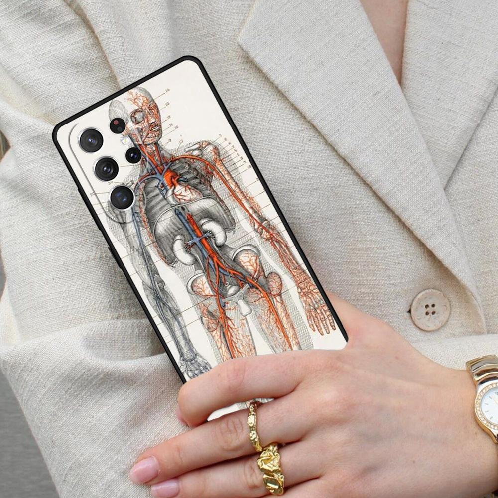 Radiological Human Organs Skeleton Cell Phone Case for Samsung Galaxy S26 Ultra S25 S24 S23 S22 S21 S20 Note10 Cover