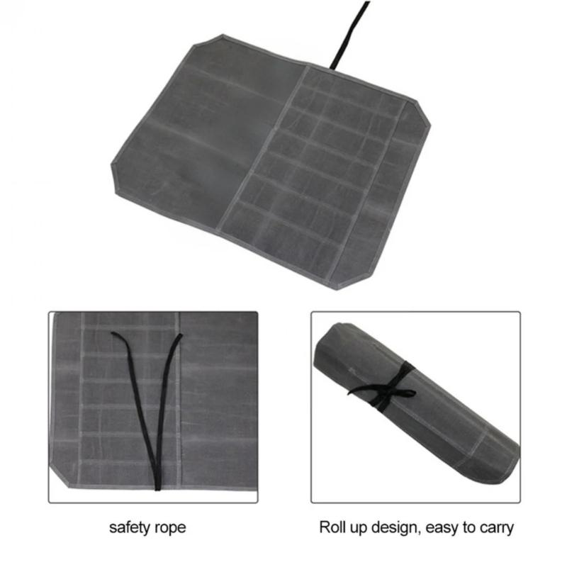 Knife Roll for Case, Waxed Canvas Cutlery Knives Holders Protectors, Home Kitchen Cooking Tools Camping Wrap Bag