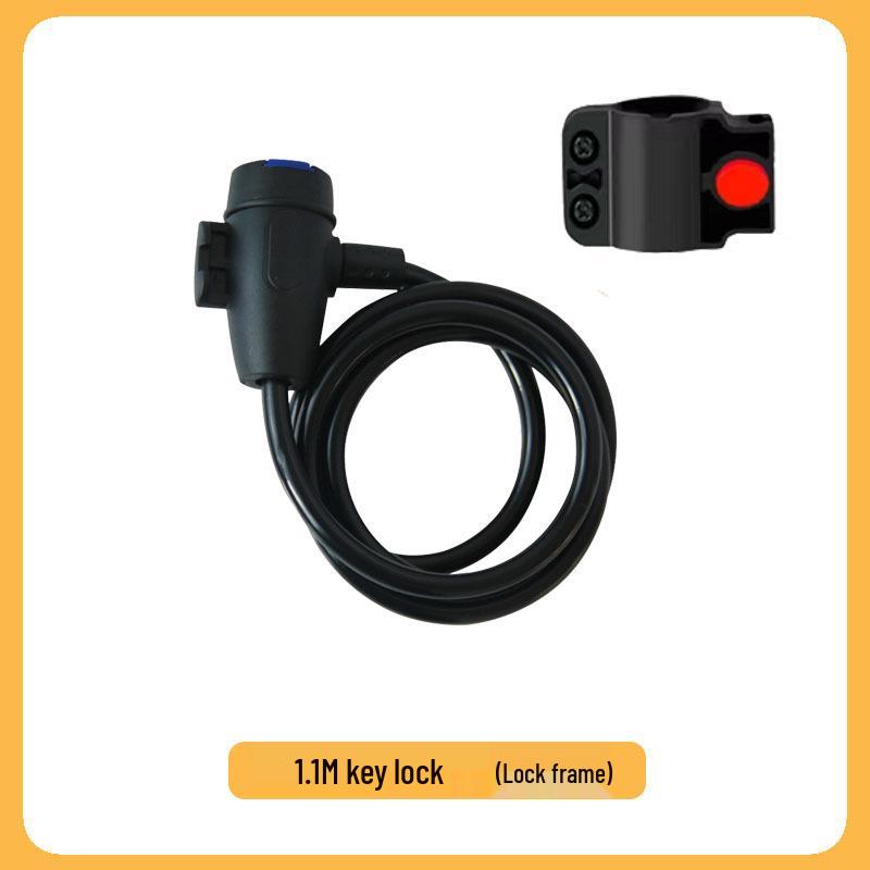 Portable Anti-Theft Bicycle Disc Lock with Steel Cable for Bikes and Electric Vehicles