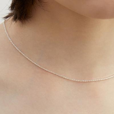 LUNNE Silver 925 Glitter Chain Necklace #LSN55