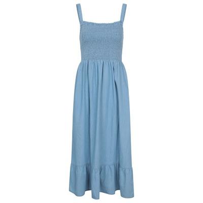 Vestido Midi com Tiras e Franzidos Marbella Feminino
