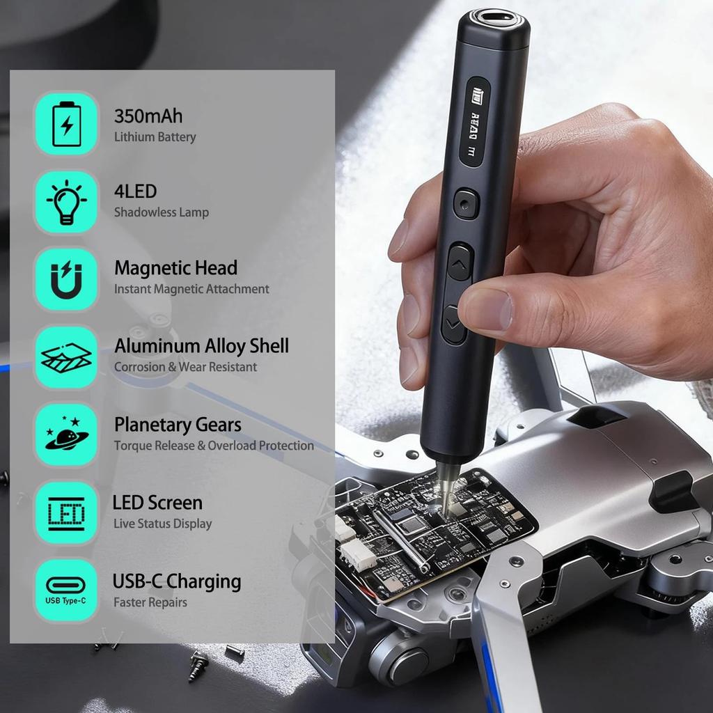 Rechargeable Portableelectricscrewdriverscrew Set Toolprecisionelectric Screwdriverrechargeablehousehold Electric Screwdriver