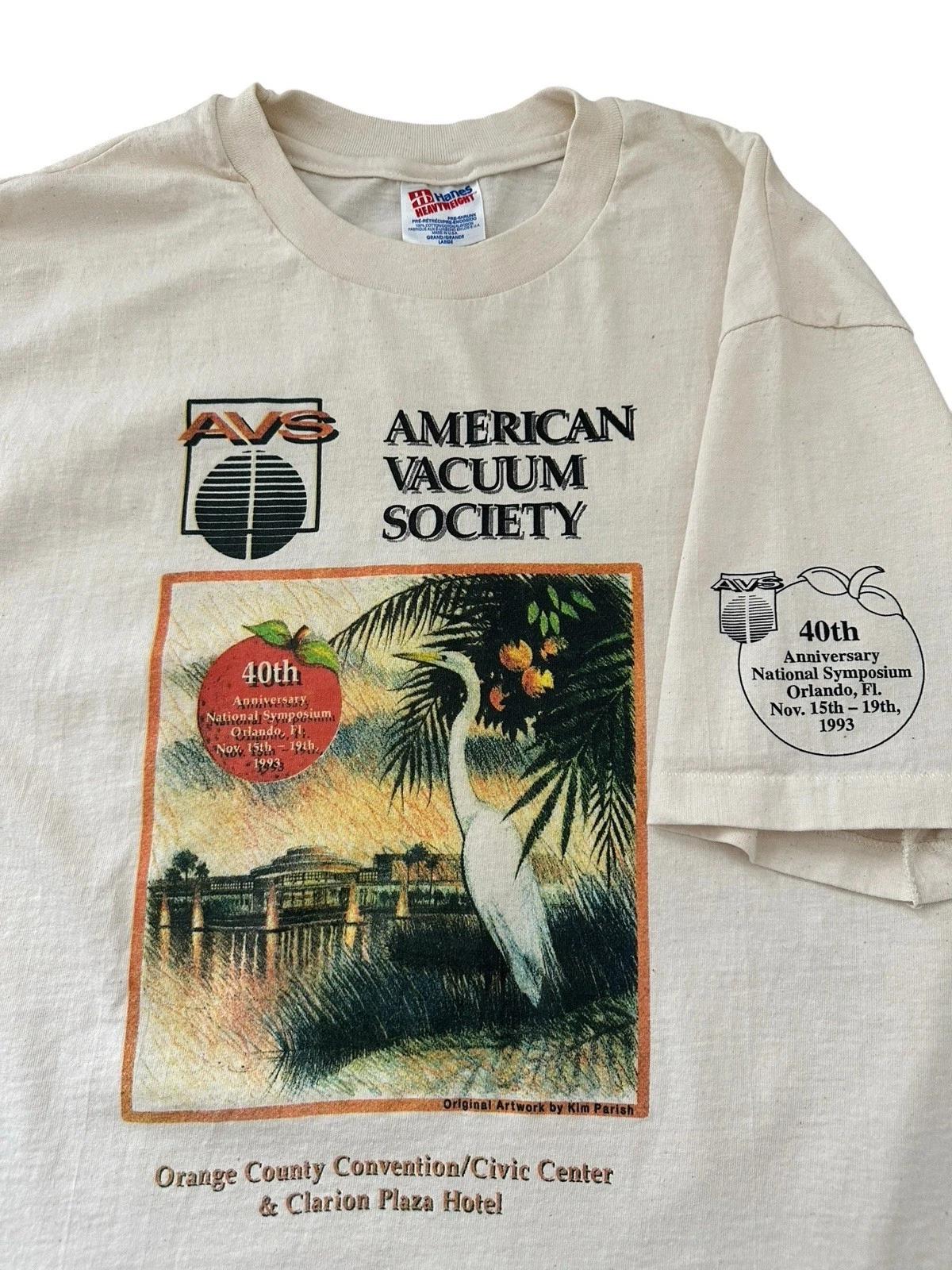 Vintage American Vacuum Society T Shirt Men’s XL 90’s Orlando Florida S