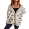 New Winter Valentine's Day Sweater Cardigan Love Knitted Medium Long Sweater Jacket for Women 3555 KTB