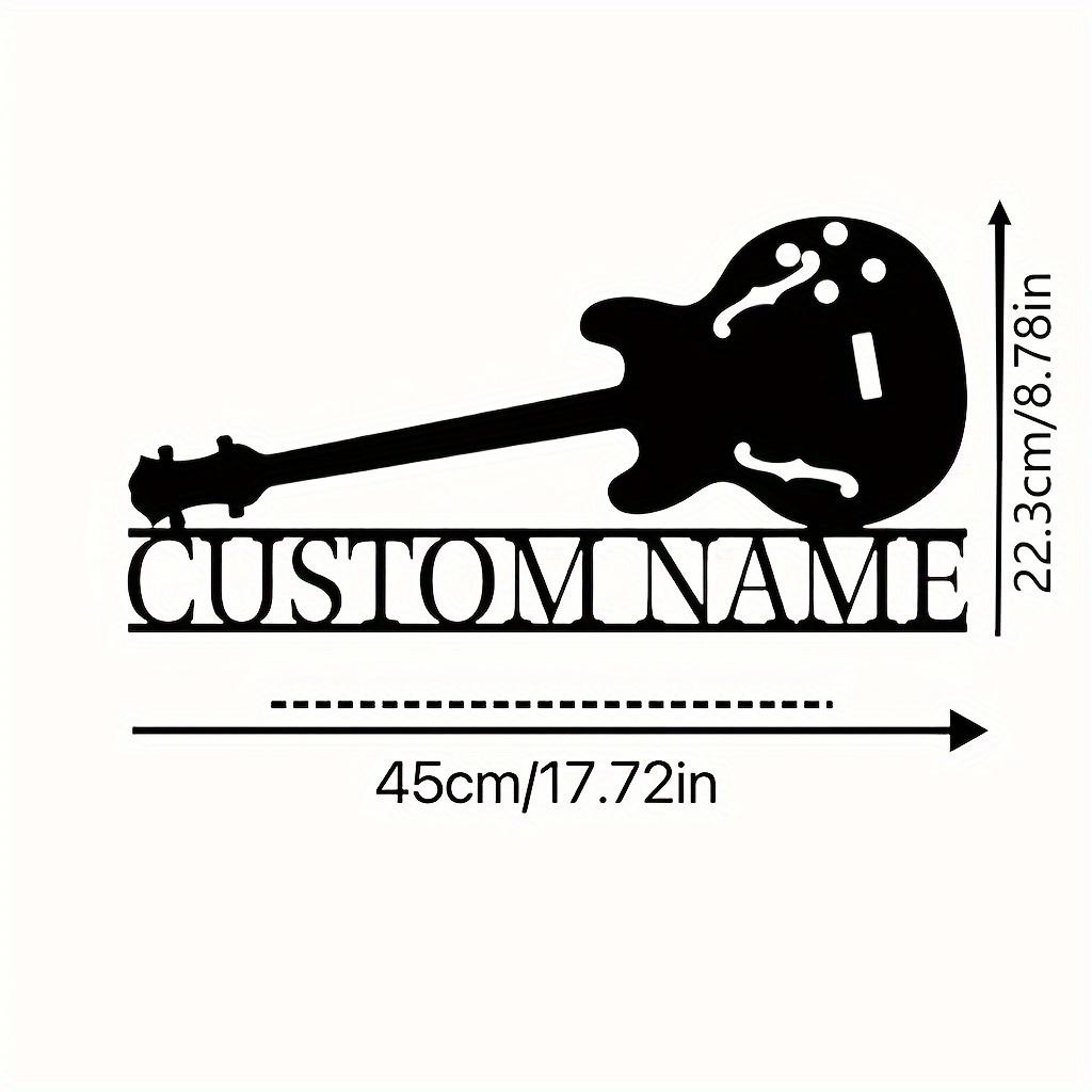 Custom Guitar Metal Wall Art - Personalized Steel Decor for Music Lovers, Home Gift & Wall Sculpture