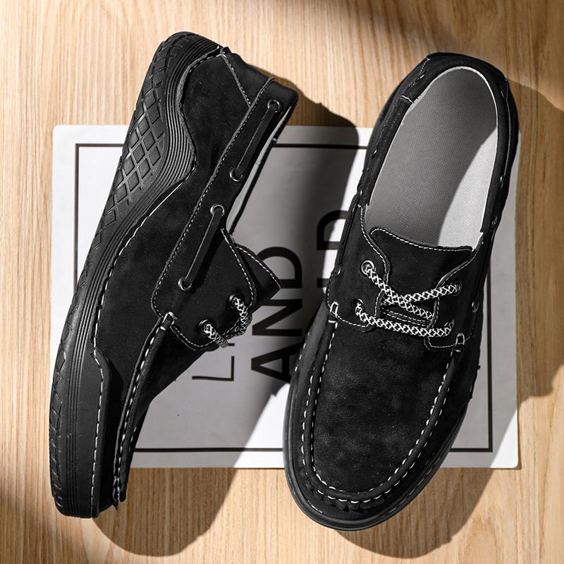 Fashion Comfy Leather Mens Casual Shoes Fashion Man Sneakers Handmade Breathable Mens Loafers Moccasins Leisure Walk Boat Shoes Trainers