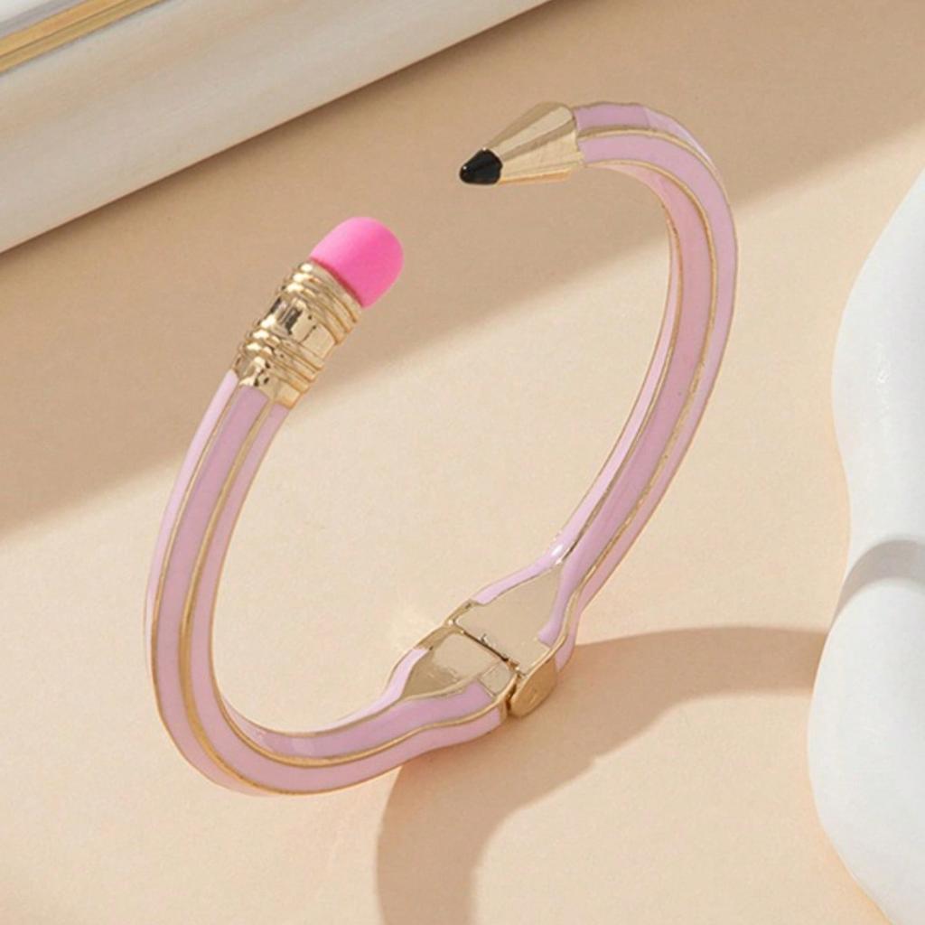 1PC Artistic & able Pencil Shaped Bracelet, Elegant Design Suitable For Women's Daily Wear, Great Gift