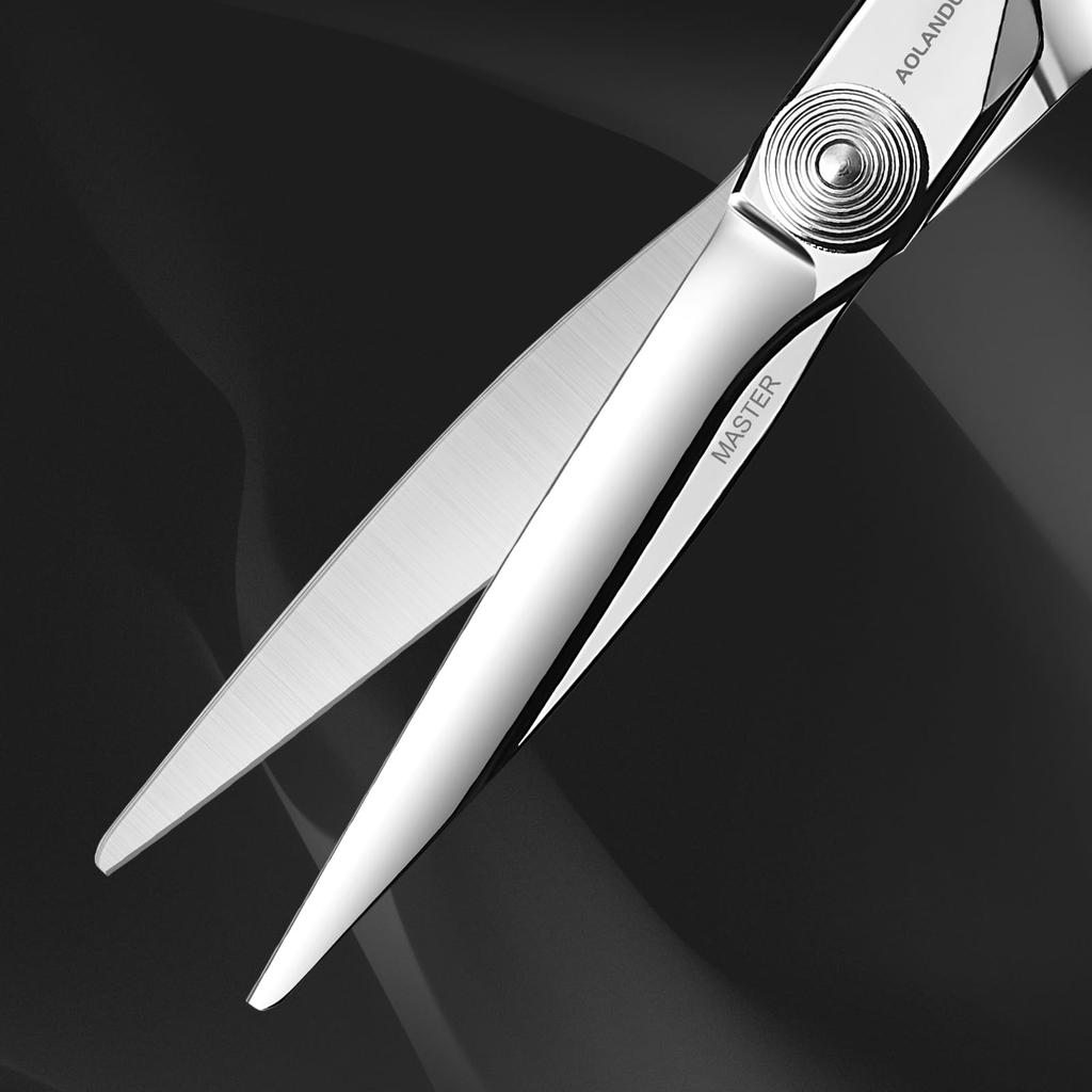 AOLANDUO Hair Scissors Extremely Sharp Offset Design Japanese JP440C Stainless Steel Hair Scissors for Barbers Salon Stylists Smooth Movement with