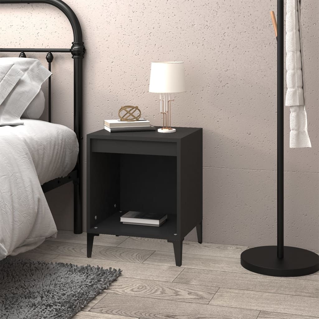 Nightstand Black 40x35x50 Cm
