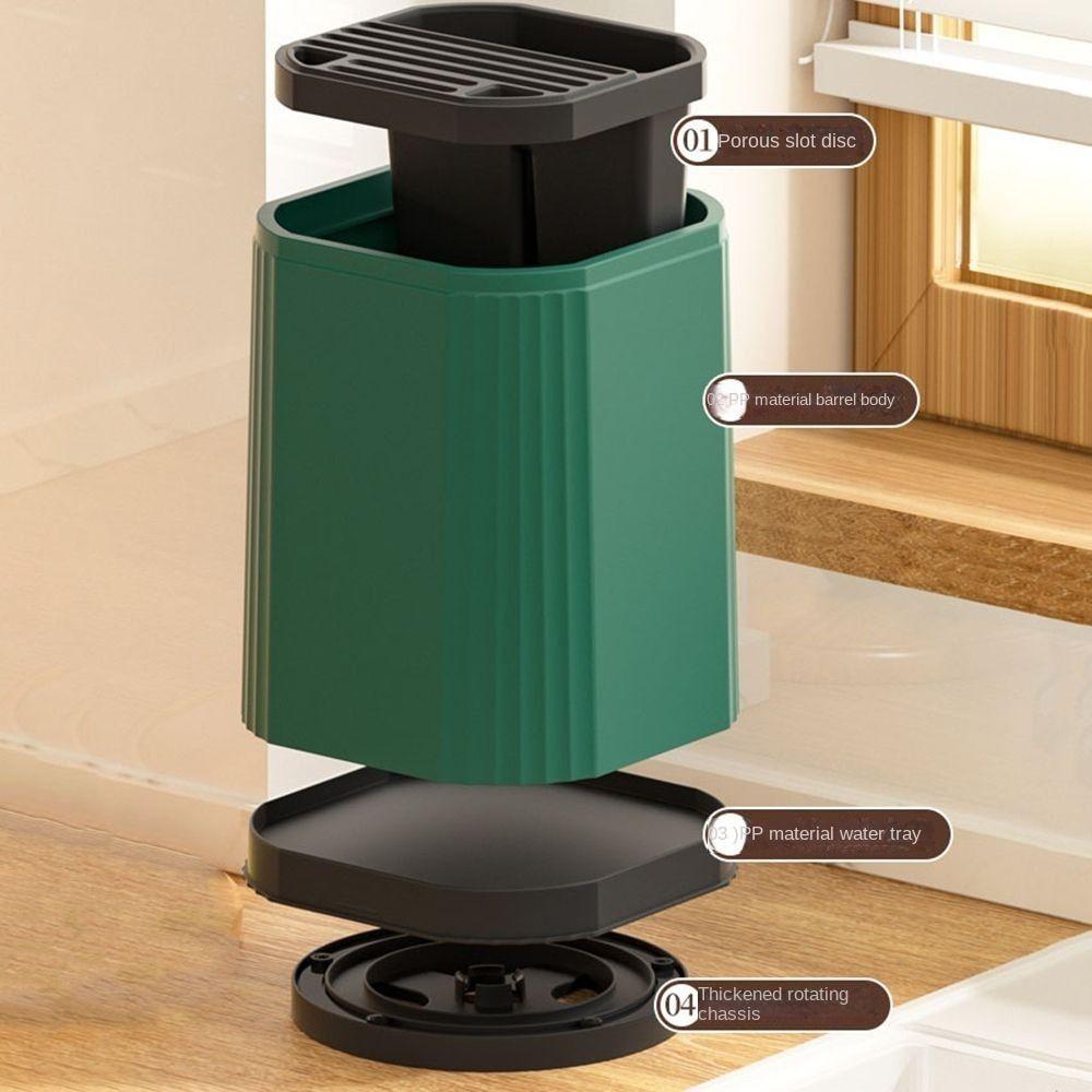 Removable Rotating Cutter Holder Large Capacity Chopstick Cage Cutter Storage Rack Kitchen
