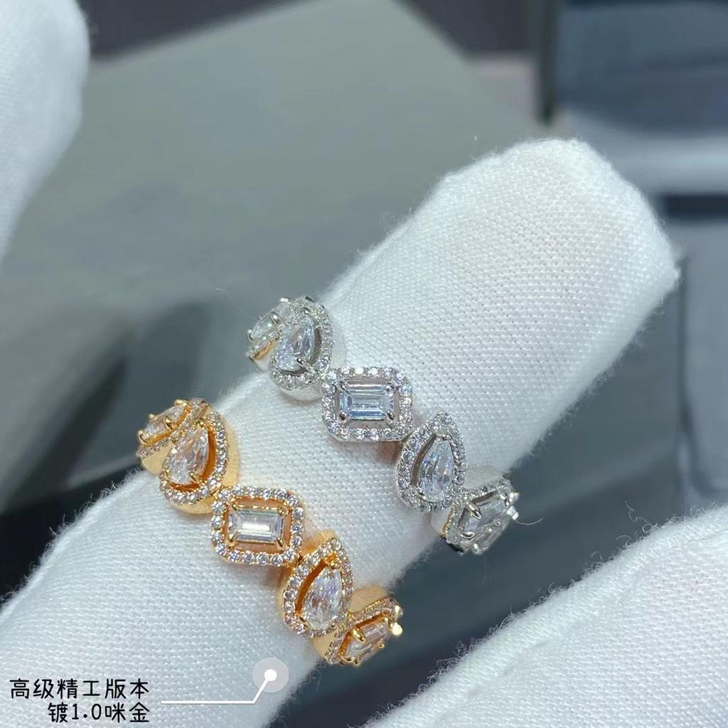 High Quality New 2024 Trend Gifts Selling Hot Brand Classic Europe Famous Luxury Jewelry Rings For Women Zircon Water Drop