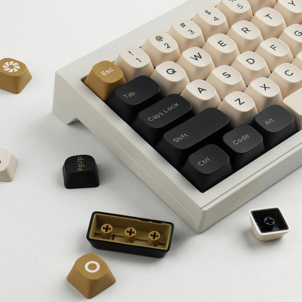 Keycaps, Set di Keycaps Double-Shot Profilo YMK da 171 Tasti per Barra Spaziatrice da 2,75U, 3U, 6,25U e 7U Interruttori Cherry MX Layout ISO ANSI Tastiere Meccaniche