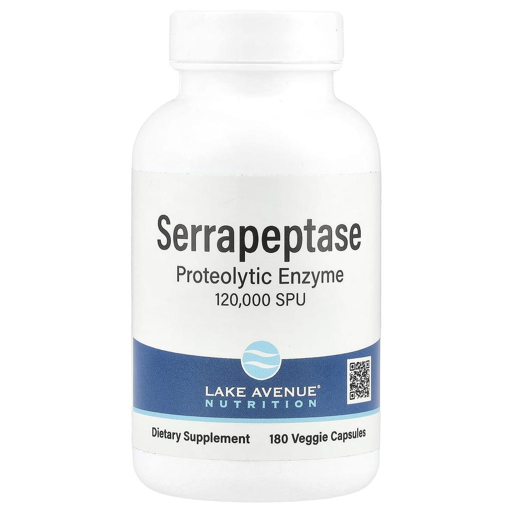 Serrapeptase, Proteolytic Enzyme, 120,000 SpU, 180 Veggie Caps