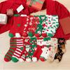 Christmas Fuzzy Socks 6 Pairs, Santa Snowman Reindeer Tree, Women's Winter Gift Set, Random Color
