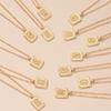 Square Brand 26 English Letter Necklace Hip-hop Necklace Ins Style Female European and American Design Sense Clavicle Chain