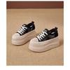 Scarpe muffin estive in pizzo traspiranti con suola spessa da donna, a rete traforata, con suola spessa, scarpe bianche piccole casual allacciate, piccole