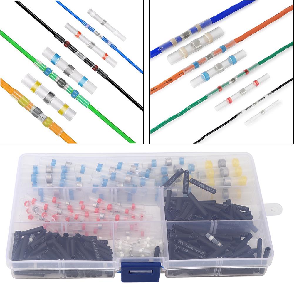 300 buc. Conector Terminal de Sârmă cu Manșon de Lipit Etanșare prin Sudură Izolație Termocontractabilă Impermeabil