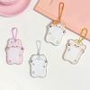 Lovely Cartoon Photocard Holder with Keychain,Cartoon Animal Photo Card Sleeve ID Bank Credit Card Holder Protector