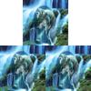 Exquisite Full Square Mosaic Diamond 5d Diy Diamond Painting Wolf Waterfall Scenic Embroidery Cross