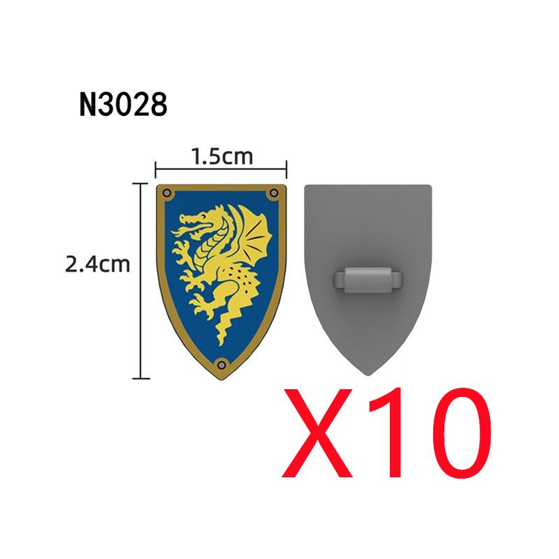 MOC Medieval Building Blocks Character Accessories Shields Armor Vests Warhorses Flags Set Mounts Toy Gifts Compatible Bricks