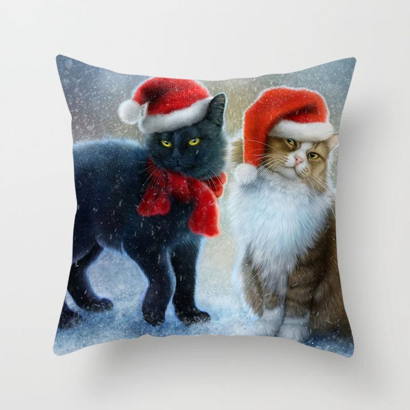 Хит продаж, модный рождественский комплект подушек Санта-Клауса, подарок для дивана, украшение для дома, наволочка, Рождественский подарок, наволочка 40x40cm