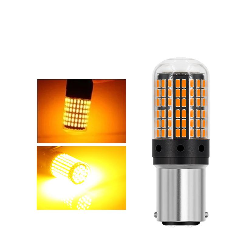 1156 BA15S P21W BAU15S PY21W T20 7440 W21W 1157 P21/5W W21/5W 7443 LED-lampor 3014 144SMD LED CanBus-lampa För blinkerslampa