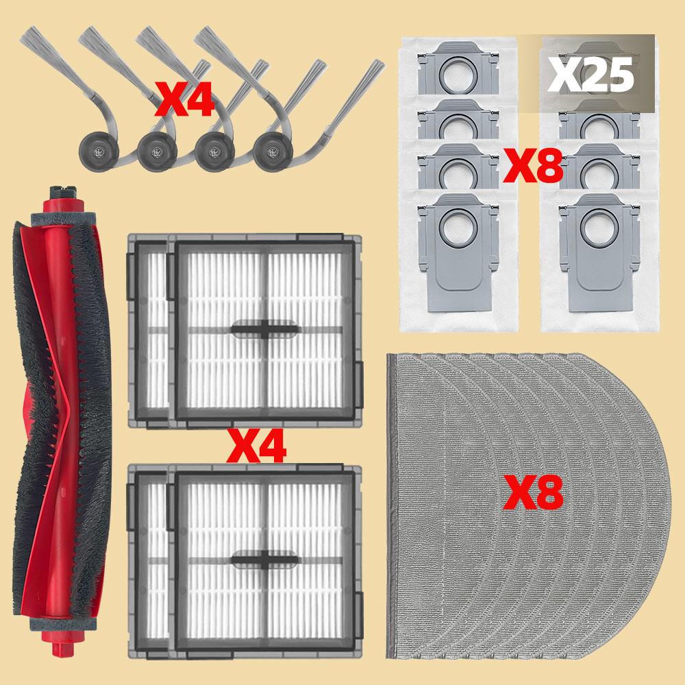 Fit For Roborock Q8 Max Pro / Q8 Max Pro Plus / Q8 / Q8 Plus Main Side Brush Mop Cloths Filter Dust Bag Accessories Replacements