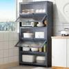 GOWKE Kitchen Bamboo 4-Tier Floor Storage Rack