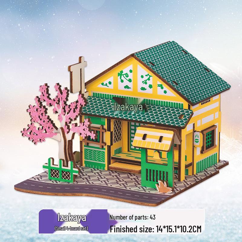 3D Wooden Puzzle Model Kit for Kids and Adults - Educational Brain Toy and Gift