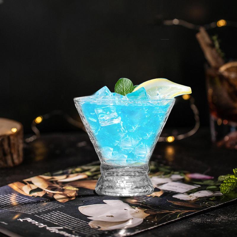 Small Cocktail Cups 200ml Wine Drinking Glasses Kit Thickened Base Drinking Set For Home Bar Cafe Family Gathering And Nightclub