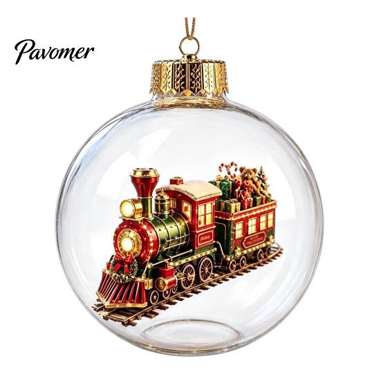 Winter Holiday Decorations Christmas Story Ornament, Acrylic Hanging Angel Santa Claus Keepsake Gifts Candy House Designs, Ball Shape Festive