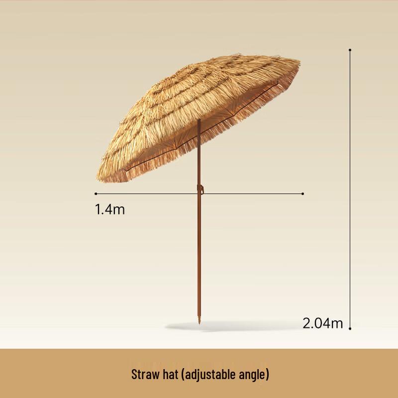 OEING Verstellbarer Outdoor-Strohhut mit Laterne