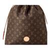Louis Vuitton Keeper Arc-Shaped Drawstring Loop Logo Leather Trim Monogram Fabric Tote Bag Women tote bag Brown M2A051