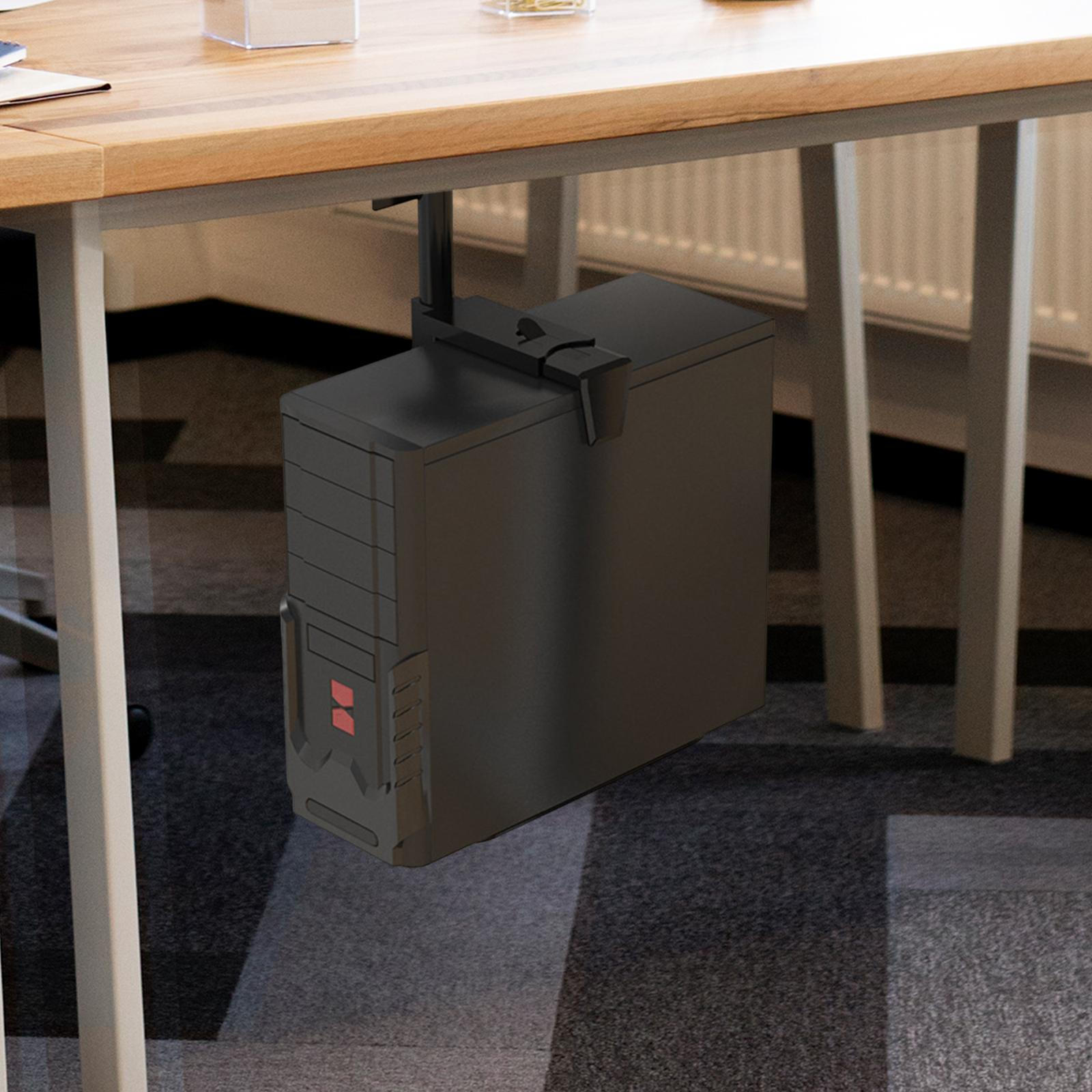 

Процессор под столешницей кронштейн для крепления градус вращающийся аксессуар сталь простая установка регулируемый компьютер чёрный