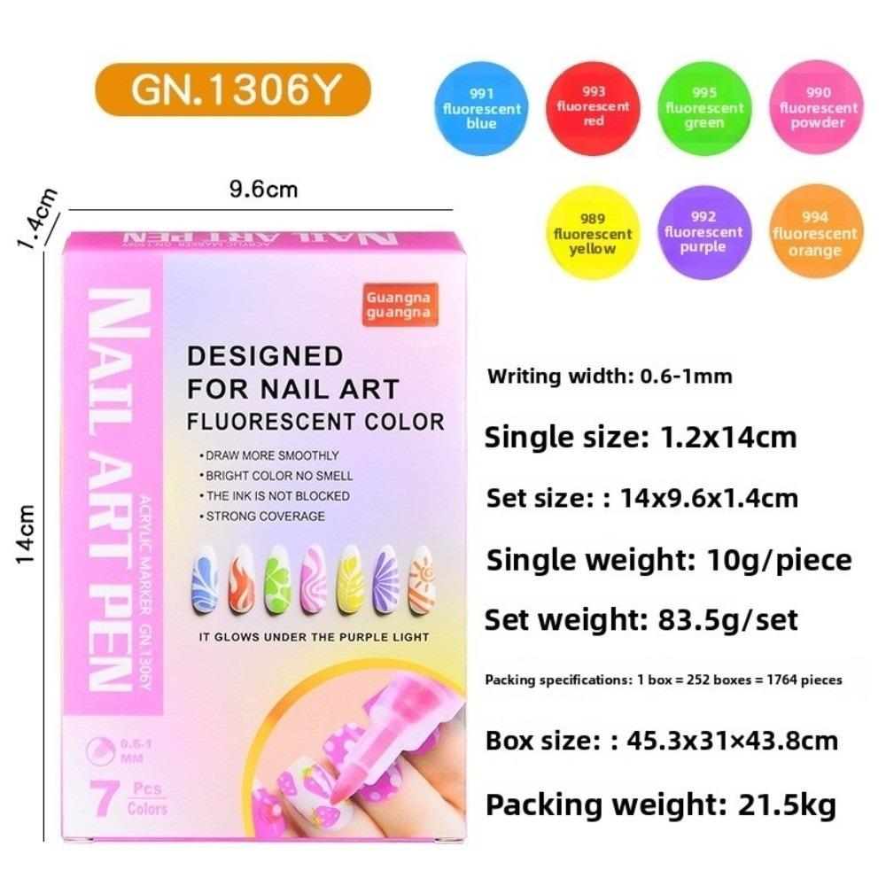 7/12 Colors Nail Art Graffiti Pen Waterproof Nail Art Pens Set New Nail Art Marker
