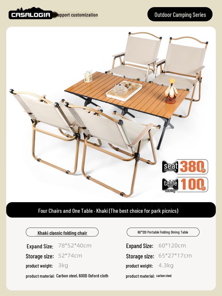 Boguwen Tianji Tragbarer Klapp-Outdoor-Stuhl für Camping, Picknicks, Strand und Imbissstände - Kermit-Stil