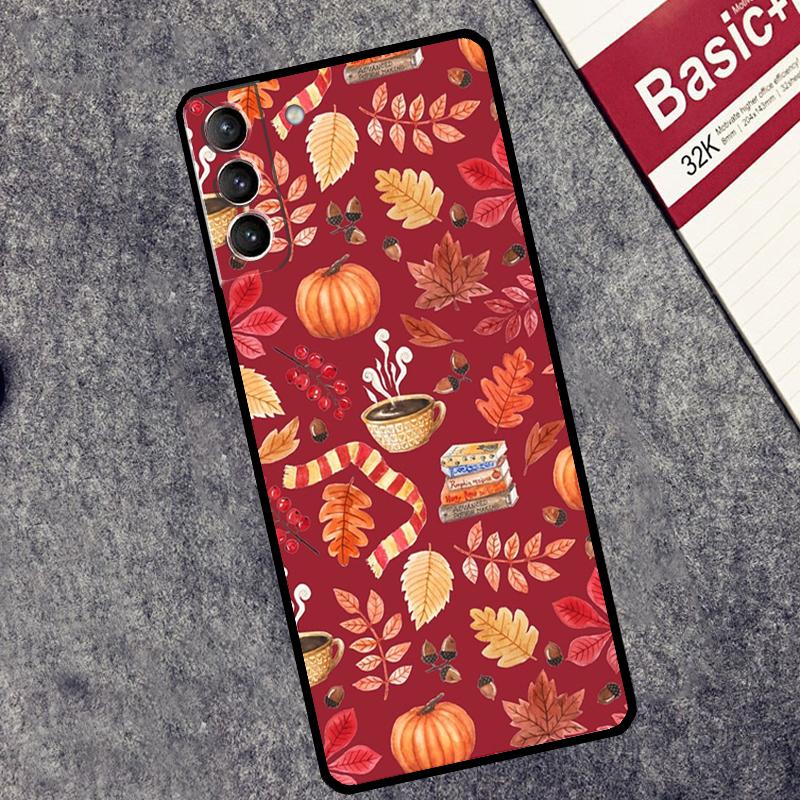 

Autumn Leaves Fall Fox Pumpkin Case For Samsung Galaxy S26 S25 Ultra S20 S21 S22 S23 S24 Ultra S10 Plus S25 FE Cover Coque Galaxy S26 Plus